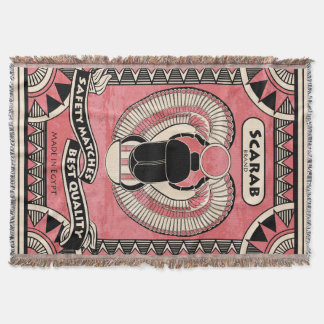Egyptische Scarab Beetle Matchbox Throw Deken