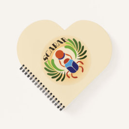 Egyptische Scarab Beetle. Oude Egyptische Klassiek Notitieboek