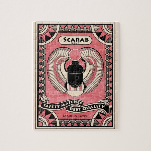 Egyptische Scarab Beetle Puzzle Legpuzzel (Verticaal)