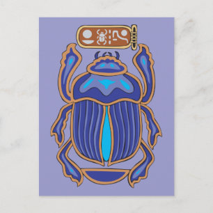 Egyptische Scarab Dung Dung Beetle Briefkaart