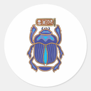 Egyptische Scarab Dung Dung Beetle Ronde Sticker