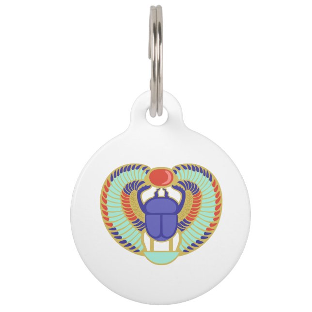 Egyptische Scarab Huisdierpenning (Voorkant)