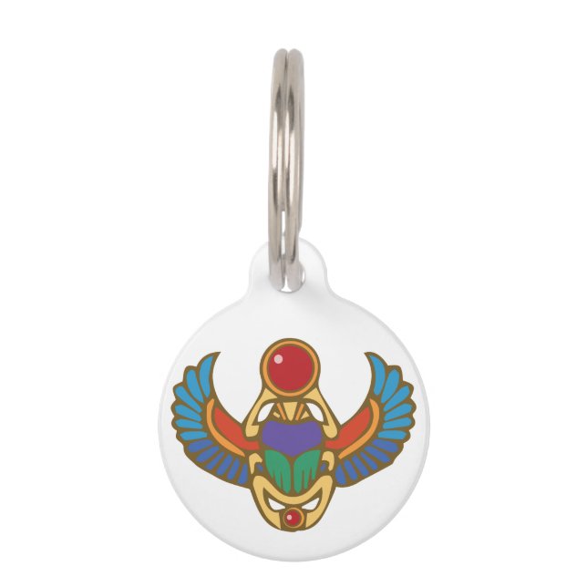 Egyptische Scarab Huisdierpenning (Voorkant)