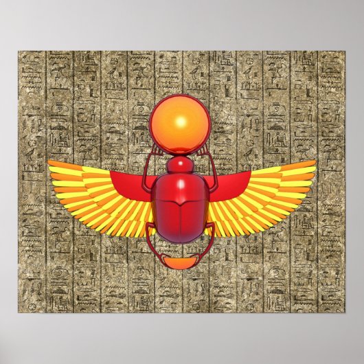 Egyptische Scarab Poster (Voorkant)
