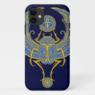 Egyptische scharrelaar, blauw iPhone 11 hoesje