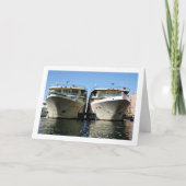 Egyptische schepen op de rivier de Nijl, Luxor Kaart (Voorkant)