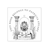 Egyptische Sphinx Custom Name Ex Libris Stamp Rubberstempel (Afrduk)