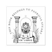 Egyptische Sphinx Custom Name Ex Libris Stamp Zelfinktende Stempel (Design)