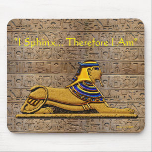 Egyptische Sphinx Funny Philosophy Quote Mousepad Muismat