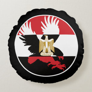 Egyptische steppe adelaar Egyptische nationale die Rond Kussen