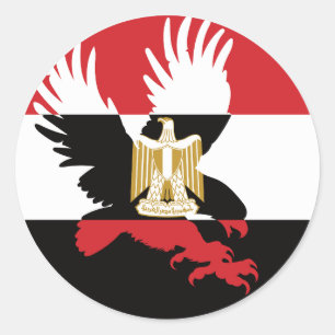 Egyptische steppe adelaar Egyptische nationale die Ronde Sticker