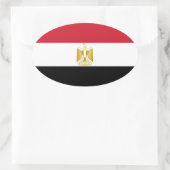 Egyptische Sticker met de vlag van ovaal (Tas)