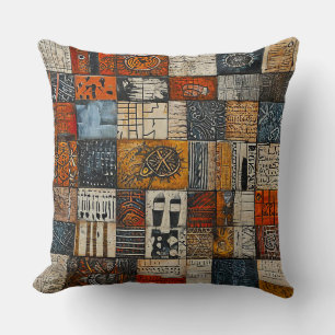 Egyptische stijl decoratieve tegels wandpatroon kussen