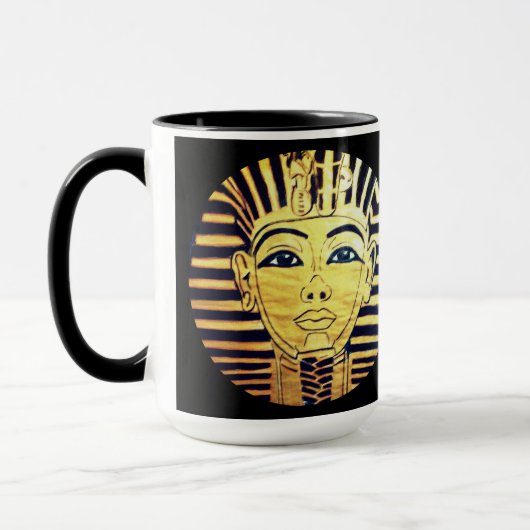 Egyptische stijl Farao Black en Gold Mok (Links)