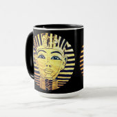 Egyptische stijl Farao Black en Gold Mok (Voorkant links)