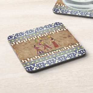 Egyptische stijl, Oude Egyptische vintage cultuur, Bier Onderzetter