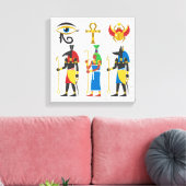 Egyptische symbolen canvas afdruk (Insitu (Woonkamer))