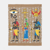 Egyptische symbolen fleece deken (Voorkant)