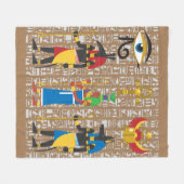 Egyptische symbolen fleece deken (Voorkant (Horizontaal))