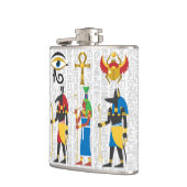 Egyptische symbolen heupfles (Links)