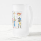 Egyptische symbolen matglas bierpul (Voorkant rechts)