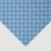 Egyptische Tegel Pattern, Indigo and Light Sky Blu Tissuepapier (Detail)