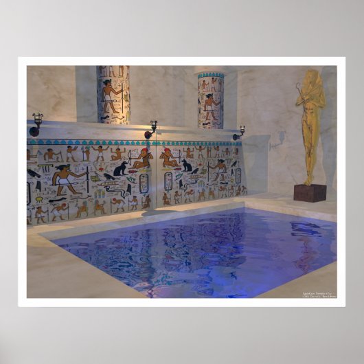 Egyptische tempel 4 poster (Voorkant)