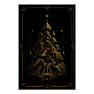 Egyptische tempel labyrint poster perfect poster