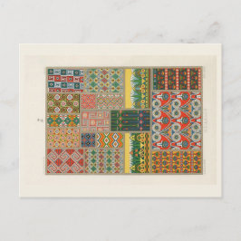 Egyptische textiel en patronen ansichtkaart briefkaart