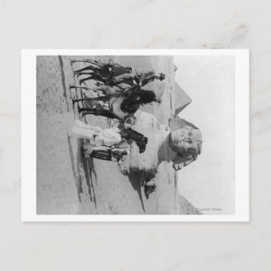 Egyptische toeristen die de Nijl reizen, Sphix Briefkaart