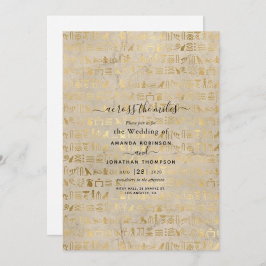 Egyptische uitnodiging (Voorkant / Achterkant)