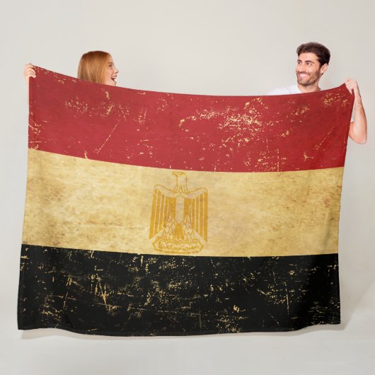 Egyptische Vintage Fleece Deken (In situ)