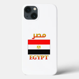Egyptische vlag م ر Arabisch en Engels WordArt iPhone 13 Hoesje