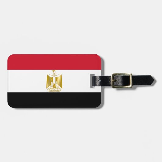 Egyptische vlag bagagelabel (Voorkant horizontaal)