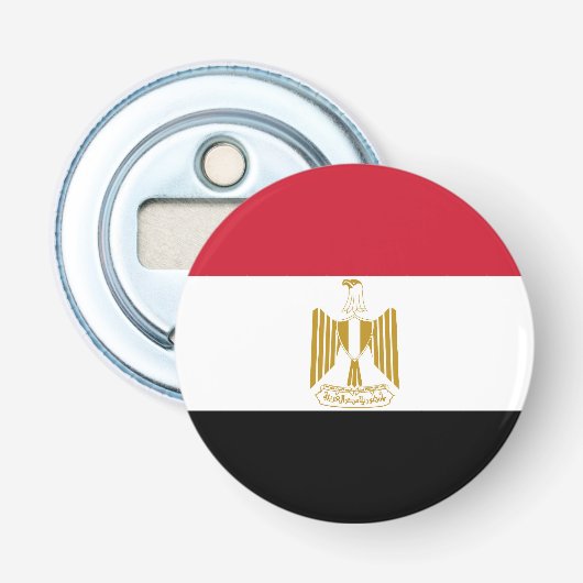 Egyptische vlag button flesopener (Voorkant)