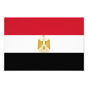 Egyptische vlag foto afdruk