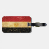 Egyptische vlag  Grunge Bagagelabel (Achterkant horizontaal)