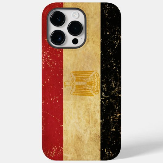 Egyptische vlag Grunge Case-Mate iPhone Case (Achterkant)