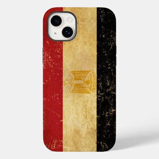 Egyptische vlag  Grunge Case-Mate iPhone Case (Achterkant)