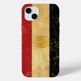 Egyptische vlag  Grunge iPhone 15 Mini Hoesje