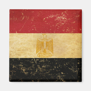 Egyptische vlag  Grunge Design Magnet Magneet