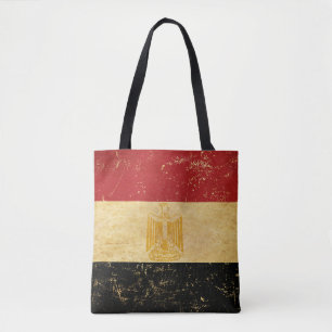 Egyptische vlag Grunge ontwerp Draagtas