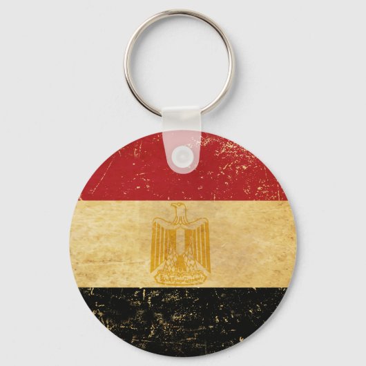 Egyptische vlag  Grunge Sleutelhanger (Voorkant)