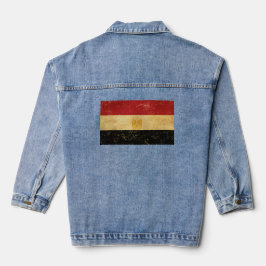 Egyptische vlag  Grunge Vrouwen Denim Jacket