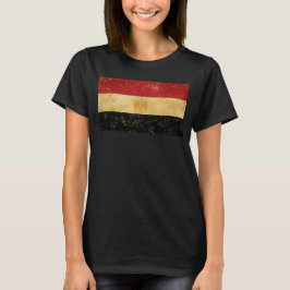 Egyptische vlag  Grunge Vrouwen Zwart T-shirt