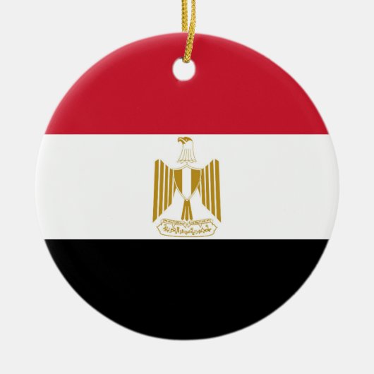 Egyptische vlag keramisch ornament (Voorkant)
