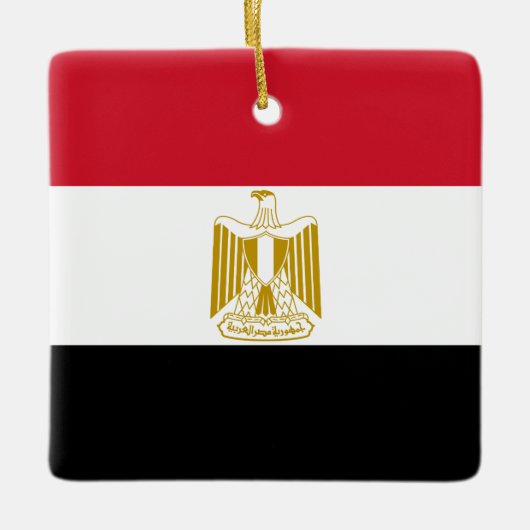 Egyptische vlag keramisch ornament (Voorkant)