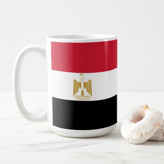 Egyptische vlag koffiemok (Met donut)