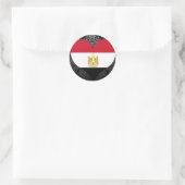Egyptische vlag kopen ronde sticker (Tas)