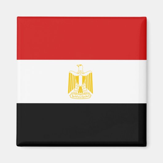 Egyptische vlag Magnet Magneet (Voorkant)
